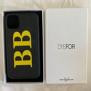 Black Saffiano Leather BB Monogram IPhone 11 Case